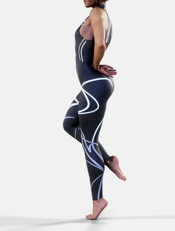 Black Lines Shaping Long Suit-unitard-bootysculpted